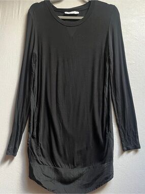 Alternative Apparel Black Long Sleeve Scoop Neck Tunic S